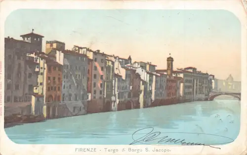 A649 Italien 1904 Firenze Florenz Tergo di Borgo S Jacopo Postkarte