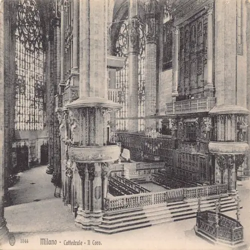 A651 Italien Mailand Milano Dom Il Coro Vintage Postkarte