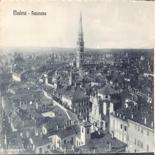 A651 Italien Modena Panorama Vintage Postkarte