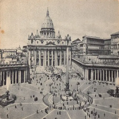 A652 Italien Rom Roma Vatikan Basilika San Pietro Kirche Vintage Postkarte