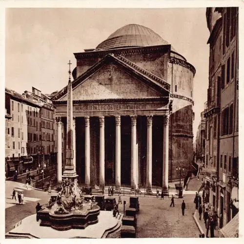 A652 Italien Rom Roma Pantheon RPPC Vintage Postkarte