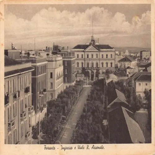 A652 Italien Toronto Ingresso e Viale R Arsenale Vintage Postkarte