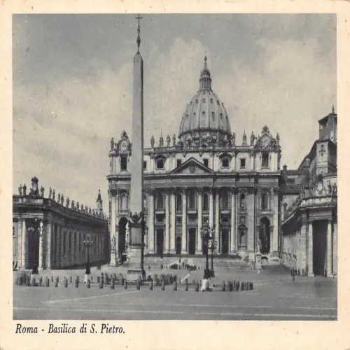 A652 Italien Vatikan Rom Roma Basilica di S Pietro Vintage Postkarte