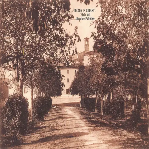 A653 Italien Radda im Chianti Viale del Giardino Pubblico Garten Postkarte
