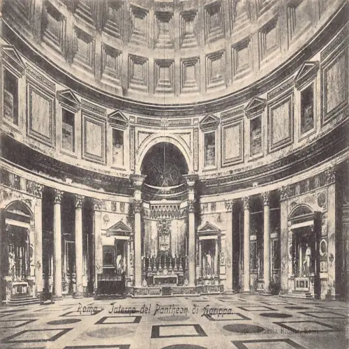 A652 Italien Rom Roma Innenraum Pantheon di Agrippa Postkarte