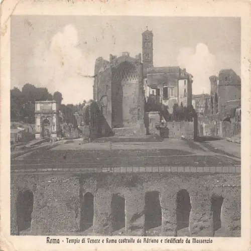 A652 Italien Rom Roma 1924 Tempio di Venere Tempel Vintage Postkarte
