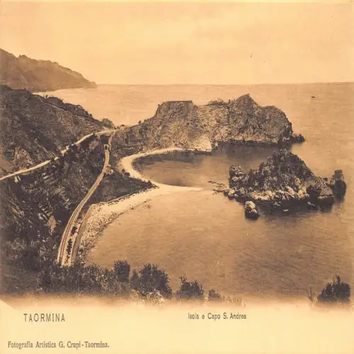 A653 Italien Taormina Isola e Capo S Andrea Vintage Postkarte