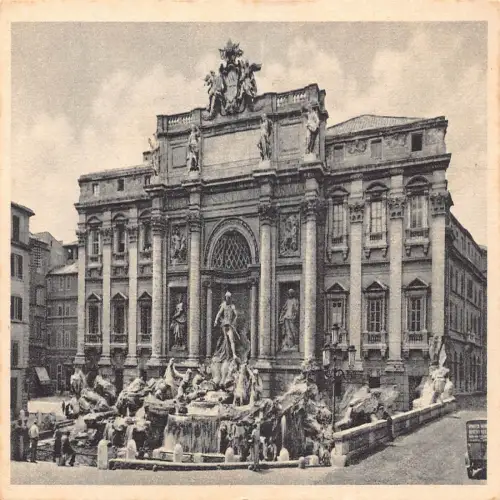 A653 Italien Rom Roma Fontana di Trevi Brunnen Vintage Postkarte