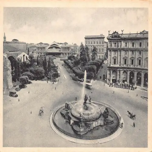 A653 Italien Rom Roma Piazza dell'Esedra und Bahnhof Termini Postkarte