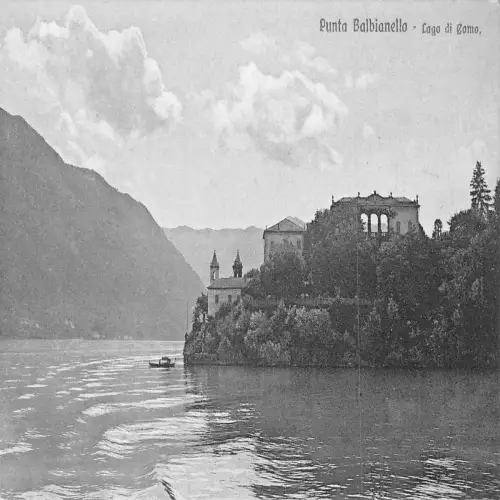 A653 Italien Lago di Como Punta Balbianello Vintage Postkarte