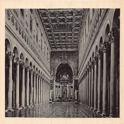 A653 Italien Rom Roma Vatikan Basilika St Peter de Mura Innenraum Postkarte