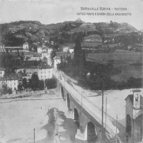 A654 Italien Serravalle Scrivia Dintorni Antico Ponte e Chiesa Madonnetta Postkarte