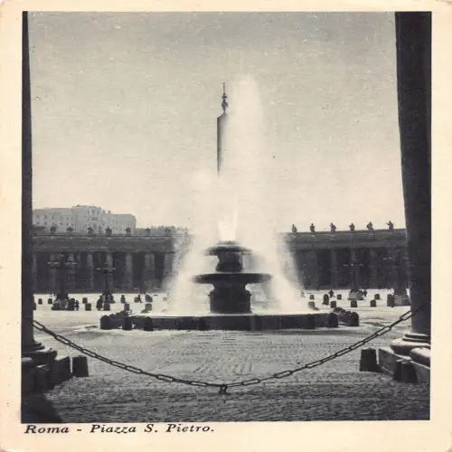A654 Italien Rom Roma Vatikan Piazza S Pietro Brunnen Postkarte