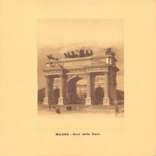 A654 Italien Milano Mailand Arco della Pace Bogen Passepartout Vintage Postkarte