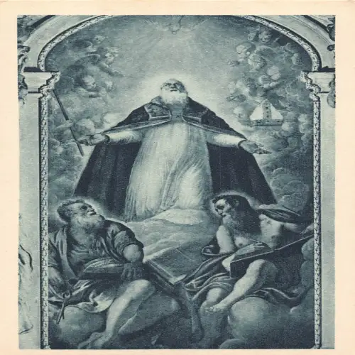 A654 Italien Venezia Venedig Chiesa di S Marziale Tintoretto Kunst Vintage Postkarte