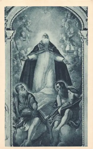 A654 Italien Venezia Venedig Chiesa di S Marziale Tintoretto Kunst Vintage Postkarte
