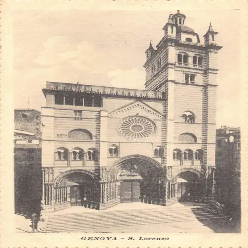 A654 Italien Genua Genua S Lorenzo Kirche Vintage Postkarte