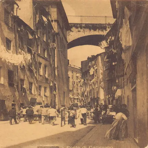A655 Italien Genua Genua Ponte di Carignano Vintage Postkarte