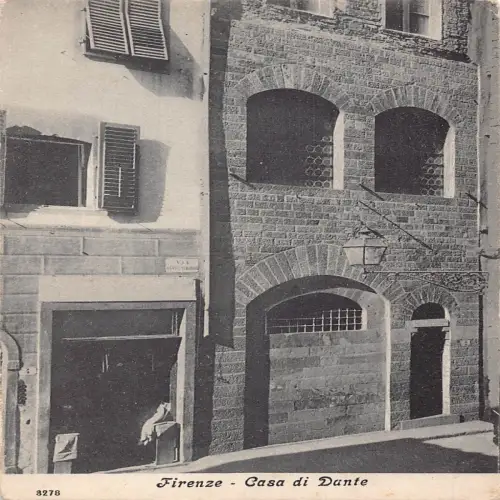 A655 Italien Firenze Florenz Casa di Dante Vintage Postkarte
