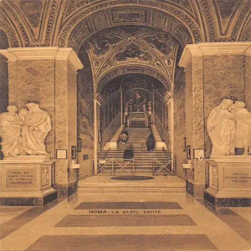 A655 Italien Rom Roma Scala Santa Kirche Vintage Postkarte