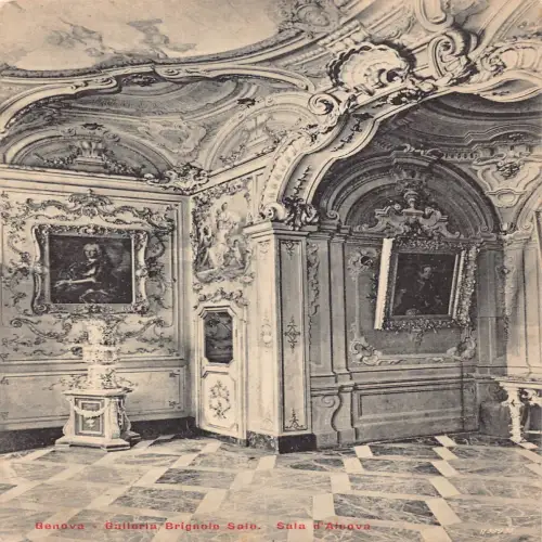 A655 Italien Genua Genua Galleria Brignole Verkauf Sala d'Ateova Vintage Postkarte