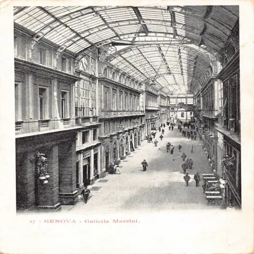 A655 Italien Genua Genua Galleria Mazzini Vintage Postkarte
