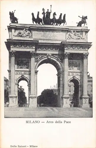 A655 Italien Milano Mailand Arco della Pace Bogen Vintage Postkarte