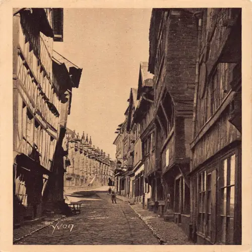 A656 Frankreich Lisieux Vieilles Maisons de la Rue aux Feves Vintage Postkarte