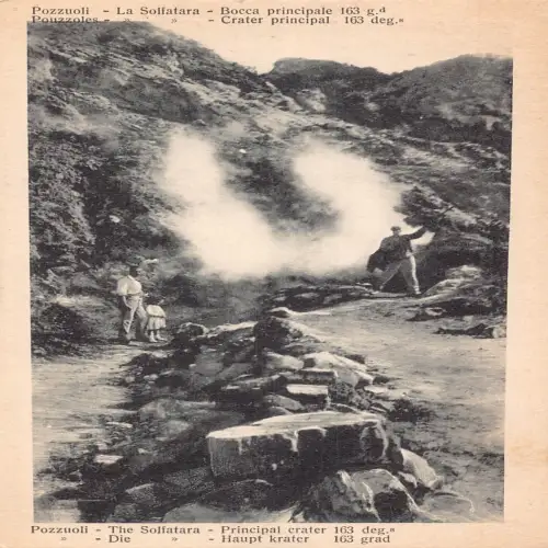 A655 Italien Pozzuoli Der Solfatara Hauptkrater Vulkan Vintage Postkarte