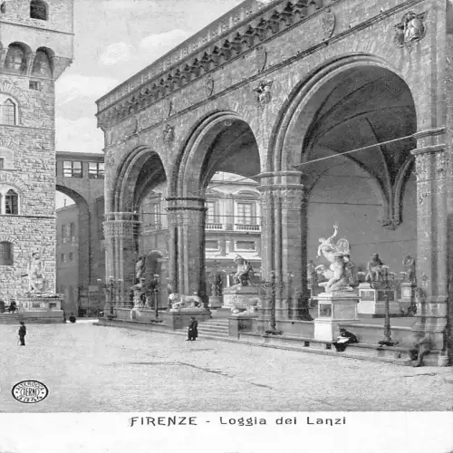 A655 Italien Firenze Florenz Loggia dei Lanzi Vintage Postkarte