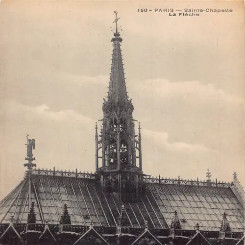A656 Frankreich Paris Sainte Chapelle La Fleche Vintage Postkarte