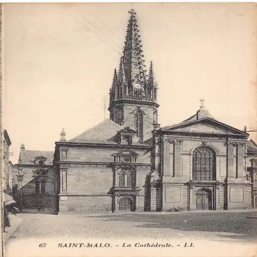 A656 Frankreich Saint Malo Kathedrale Vintage Postkarte
