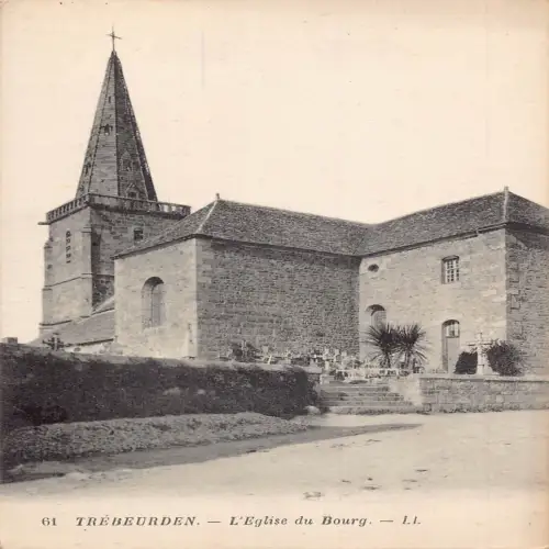 A656 Frankreich Trebeurden L'Eglise du Bourg Kirche Vintage Postkarte
