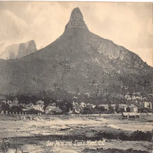 A668 Südafrika Sea Point und Löwenkopf 1913 Vintage Postkarte