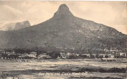 A668 Südafrika Sea Point und Löwenkopf 1913 Vintage Postkarte