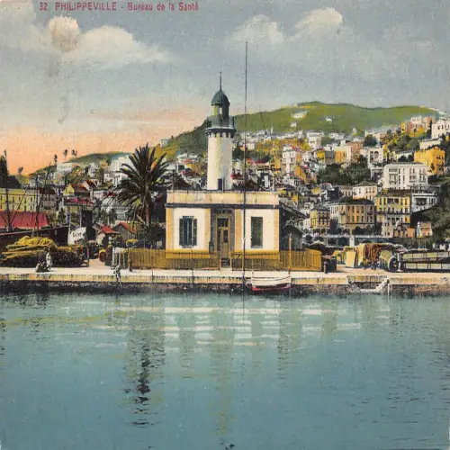 A668 Algerien Algier Philippeville Bureau de la Sante Vintage Postkarte