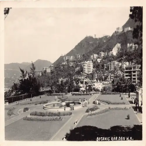 A670 Hong Kong Botanic Garden 1953 Echtfoto Vintage Postkarte