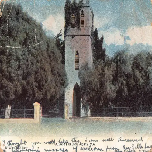 A670 Australien 1907 St John's Church Albany Vintage Postkarte