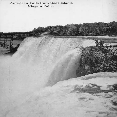 A672 US American Falls from Goat Island Niagara Falls New York Postkarte