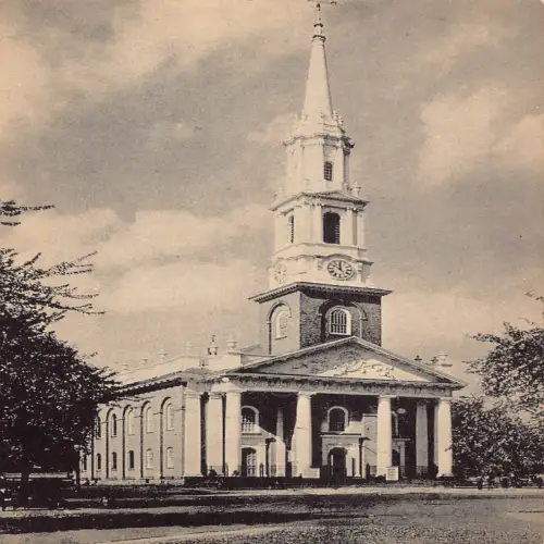 A672 US Connecticut New Haven Erste Kirche Christi Postkarte