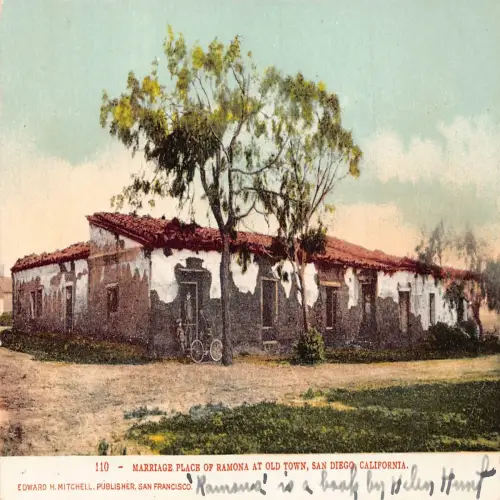 A672 US Marriage Place of Ramona at Old Town San Diego California Postkarte