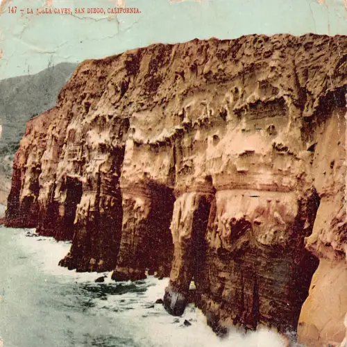 A673 US Kalifornien San Diego 1909 Lolla Caves Postkarte