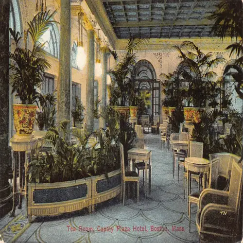 A673 US Massachusetts Boston Tea Rooms Copley Plaza Hotel Postkarte