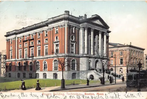 A673 US Massachusetts Boston 1907 Rogers Gebäudetechnik Vintage Postkarte