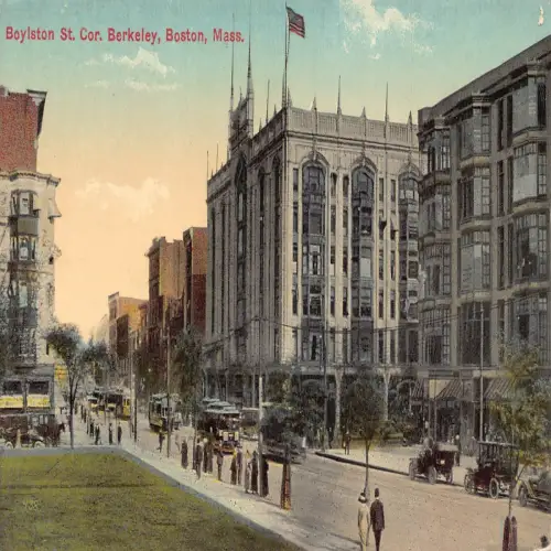 A674 US Massachusetts Boston Berkeley Boylston St Cor Postkarte