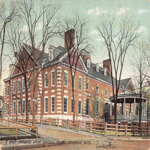 A674 US Massachusetts Cambridge Harvard Union and College Postkarte