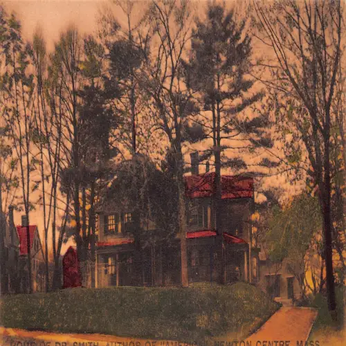 A674 US Massachusetts Dr Smith Autor von Amerika Newton Centre Home Postkarte
