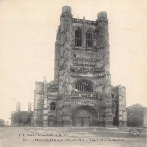 A675 Frankreich Saint Omer Tour Saint Bertin Turm Vintage Postkarte