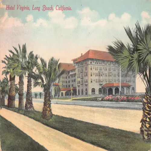 A674 US California Long Beach Hotel Virginia Vintage Postkarte