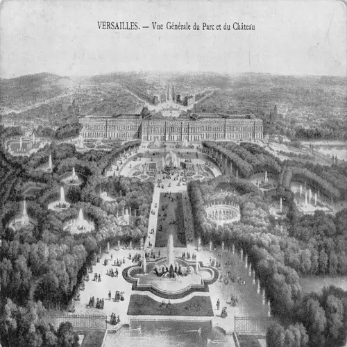 A676 Frankreich Versailles Vue Generale du Parc et Chateau Schloss Vintage Postkarte